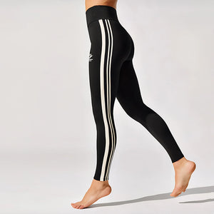 Black Legging With White Stripes