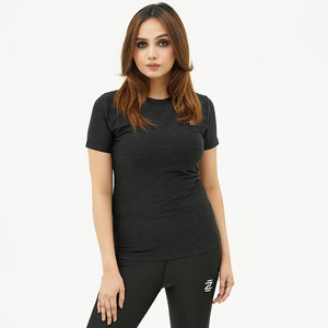 Black Melange Quick Dry Women's