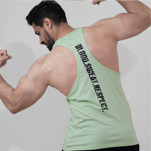 Action BWS Men's Tank in Light Lime Green