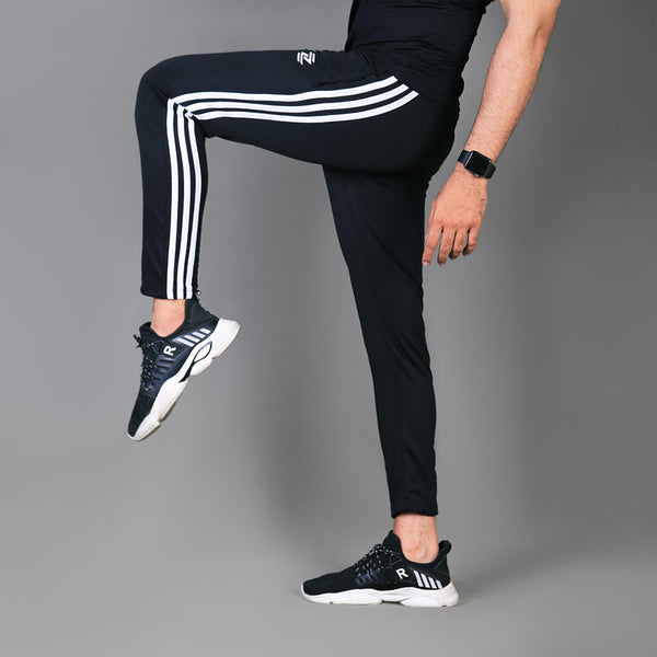 Black Quick Dry Bottom With 3 Stripes