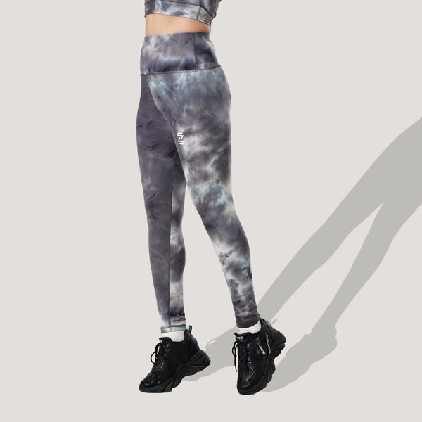 Slate Tie Dye semi seamless legging