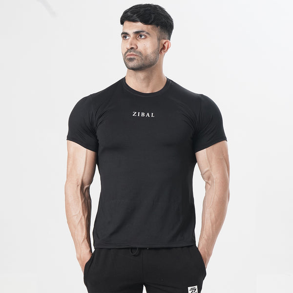 Flex Black Workout Performance Men's Tee