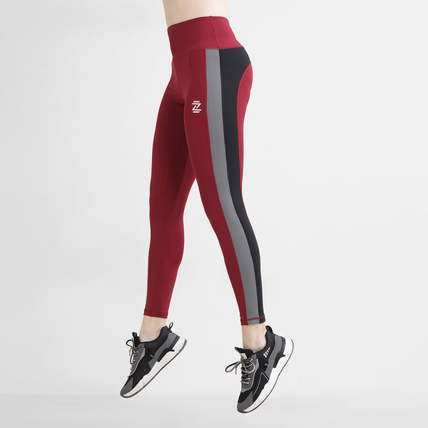 Instinct Legging in Maroon