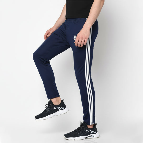 Navy Quick Dry Bottom With 3 White Stripes
