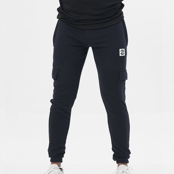 Navy Cargo Pocket Performance Gym Men's Trousers