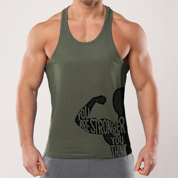 Olive Think Stronger Tank