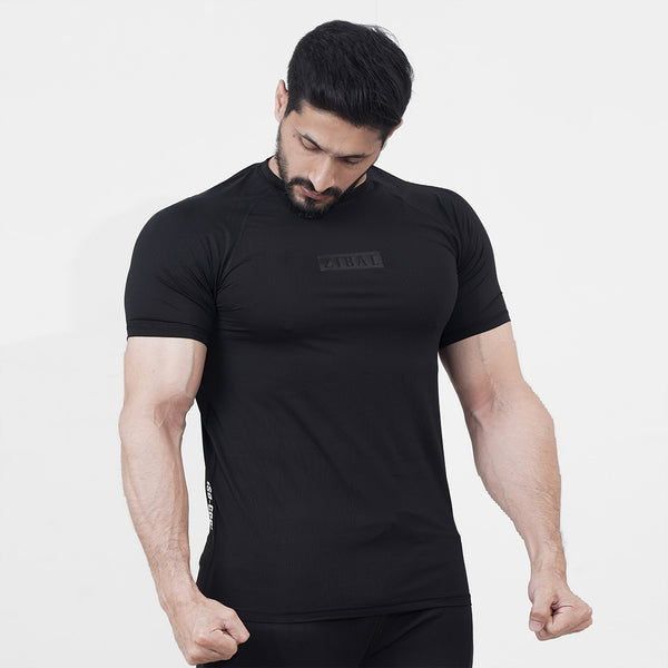 Revolve Compression Men's Tee in Black