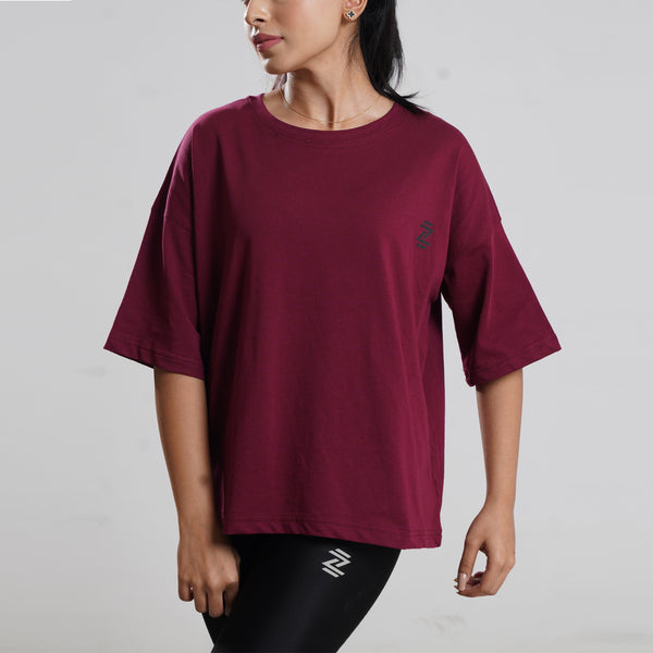 Maroon Oversize Tee Shirt