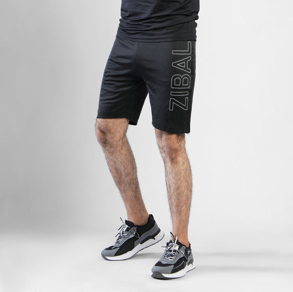 Zibal Black Quick Dry Shorts